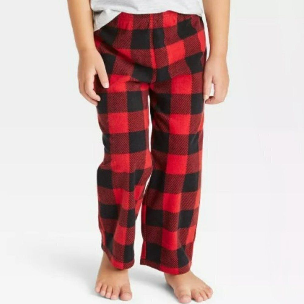 Red Buffalo Plaid Fleece Pajama Bottoms 3t